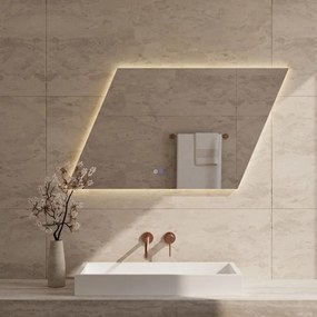 Best Design Line organische spiegel met spiegelverwarming 120x65cm