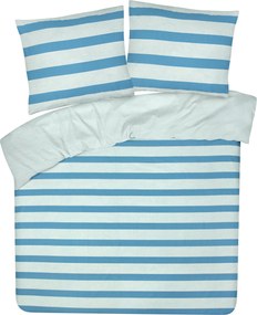 Dekbedovertrek My Design - 100% katoen - 200x200 -  streep blauw