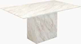 Marmeren eettafel Artistico met marmeren blad, 160 x 90 cm