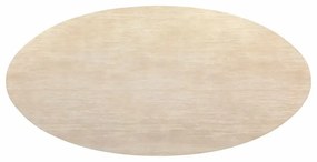 Richmond Interiors Fictus Ovale Eettafel Travertin Beige - 240 X 120cm.