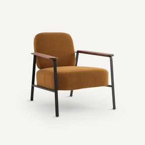 Stalen metalen fauteuil met gevlochten gemêleerde stof, Abraxas