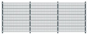 vidaXL Schuttingpanelen 2 st 6x2 m 12 m ijzer antracietgrijs