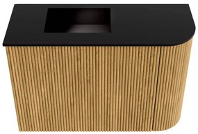Mondiaz Joya 60cm toiletmeubel ronding rechts oak met wastafel faye links zonder kraangat urban