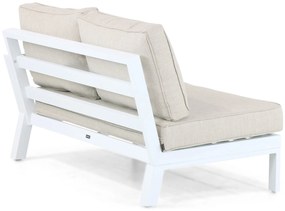 Hoek loungeset 5 personen Aluminium/Polywood (teakfinish) Wit  Lifestyle Garden Furniture Bilbao