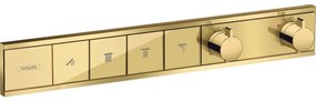 Hansgrohe RainSelect afbouwdeel v. inbouw douchekraan thermostatisch v. 4 functies 59.8x90cm polished gold 15382990