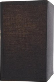 Moderne wandlamp zwart en goud met stoffen kap - Vete