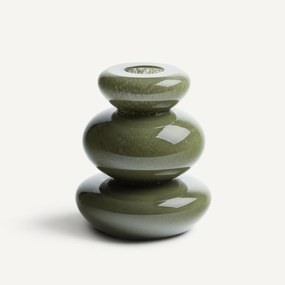 Handgeblazen glazen vaas H20 cm, Fysa