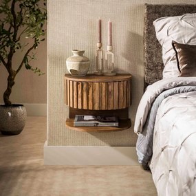 Zwevend Nachtkastje Hout Met Legplank - 40x35x30cm.