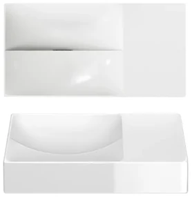 Clou Vale fonteinen keramiek fontein 38x19x7cm zonder kraangat rechts Wit glanzend CL/03.03161.R