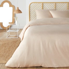 Bedset in recycled microvezel, vierkante kussensloop