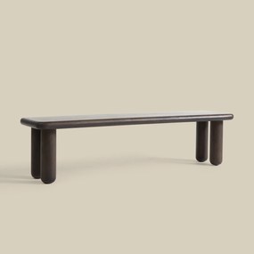 Houten Eettafelbank Met Ronde Poten 200 Cm
