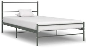 vidaXL Bedframe metaal grijs 100x200 cm