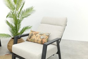 Lagos/Atlanta stoel-bank loungeset 4-delig verstelbaar - Antraciet