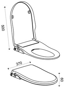 Mueller Luxe douche wc zitting met softclose wit