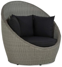 Tuinstoel Wicker Grijs-antraciet Garden Collections Cocoon