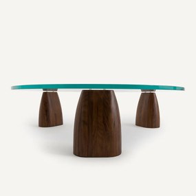 Ronde salontafel met 3 poten, Clay