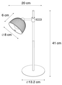 LED Moderne tafellamp met dimmer zwart oplaadbaar - Moxie Modern Binnenverlichting Lamp