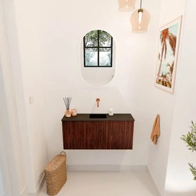 Mondiaz Joya 90cm toiletmeubel ruby met wastafel faye midden zonder kraangat urban