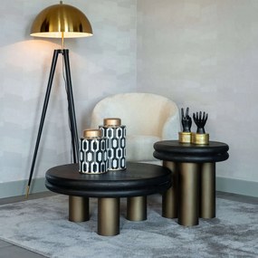 Ronde Bijzettafel Messing - 50 X 50cm.