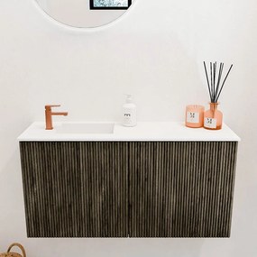 Mondiaz Joya 80cm toiletmeubel shadow met wastafel faye links 1 kraangat talc