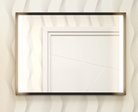 Muebles Davinci 120x60cm spiegel met verlichting en zwart frame