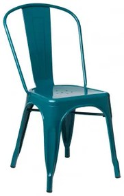 Stapelbare Stoel In Staal Lix Blauw – Turquoise - Sklum
