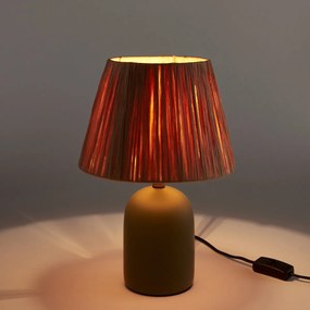 Lamp in keramiek en raffia, Doblio
