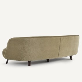 5-zits bank in linnen fluweel, Rosebury, ontwerp Emmanuel Gallina