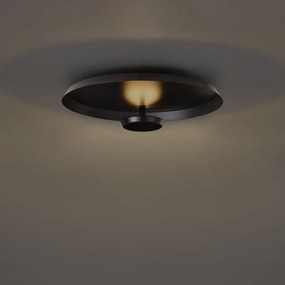 Moderne plafondlamp mat zwart incl. LED 3-staps dimbaar - Sombra