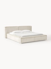Gestoffeerd corduroy bed Lennon met opbergruimte