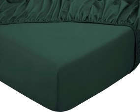 Hoeslaken Home - 100% natuurlijk katoen - 160x200 - donkergroen