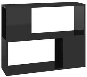 vidaXL Tv-meubel 80x24x63 cm spaanplaat hoogglans zwart