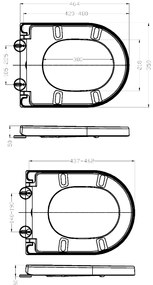 Mueller Afesta soft-close toiletzitting voor 52cm wandcloset mat wit