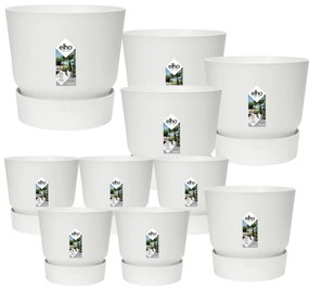 10x Pot elho Greenville wit (5x D14x13, 1x D24xH23, 3x D30xH28, 1x D39xH37)