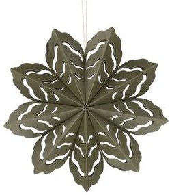 Kerstster, papier, mosgroen, 23 cm