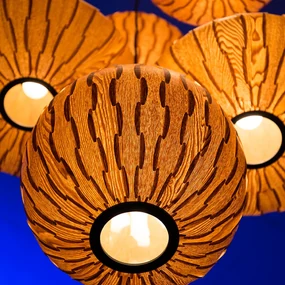 Dutchbone Bond Round Design Hanglamp Hout