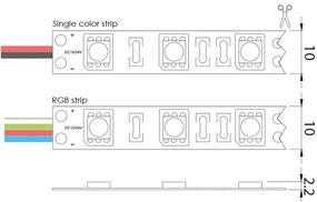 Prolumia 46221117 Prolumia LED Strip Bronze 46221117 LED strip BRONZE IP20, 24Vdc, 60LED/m; 14,4W/m; 510 Lm/m; RGB