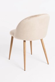 Set 4 Vint Fluwelen Stoelen