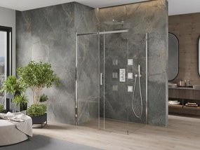 Mexen Omega schuifbare douchecabine 120 x 90 cm, transparant, chroom - 825-120-090-01-00