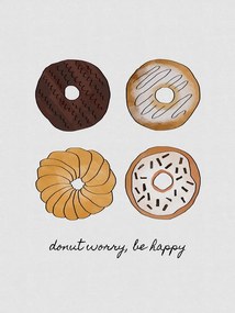 Ilustratie Donut Worry Be Happy, Orara Studio