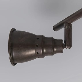 Plafond- en wandspot roestbruin draai- en kantelbaar - Coney 2