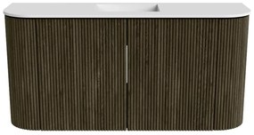 Mondiaz Joya 85cm toiletmeubel ronding links/rechts shadow met wastafel faye midden 1 kraangat talc