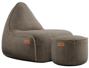 Cobana Lounge Stoel & Pouf Outdoor - Bruin