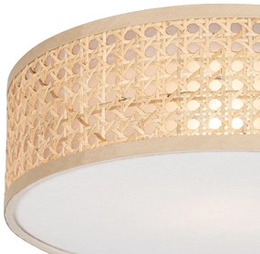 Oosterse plafondlamp rotan 30 cm - TrommaOosters E27 rond Binnenverlichting Lamp