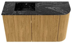 Mondiaz Joya DLux 70cm toiletmeubel ronding rechts oak met wastafel faye links 1 kraangat lava