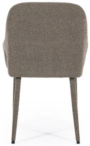 By-Boo Fika Scandinavische Eetkamerstoel Met Armleuning Bruin