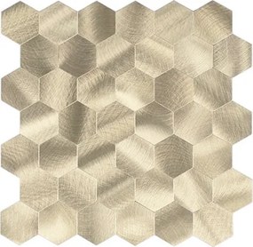 Zelfklevend Mozaïek Hexagon Gold - 30.5 cm x 30.5 cm x 0.4 cm | 0.5 kg | Paneli zelfklevende steenstrips