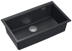 granieten spoelbak Logan 110 Black Metallic
