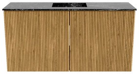 Mondiaz Joya DLux 80cm toiletmeubel oak met wastafel faye midden 1 kraangat lava