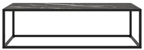 vidaXL Salontafel met zwart marmerglas 120x50x35 cm zwart